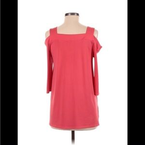 Cha Cha Vente Cold Shoulder Coral Woman’s Top EUC size X-Large